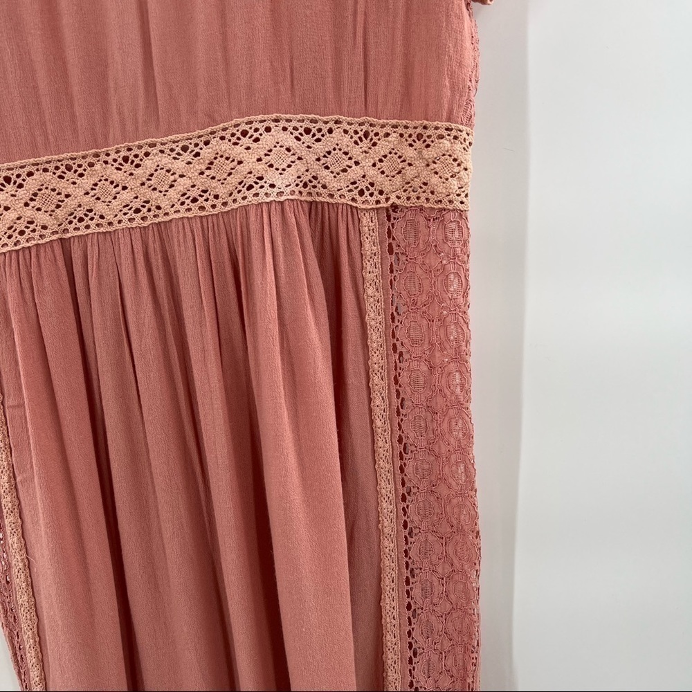 ENTRO dusty rose boho duster size L - Picture 8 of 10